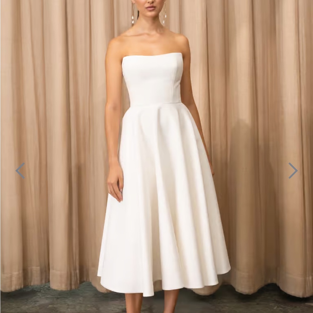 Jenny Yoo Carrie Dress Little White Dress Chic Strapless for Special Occasions